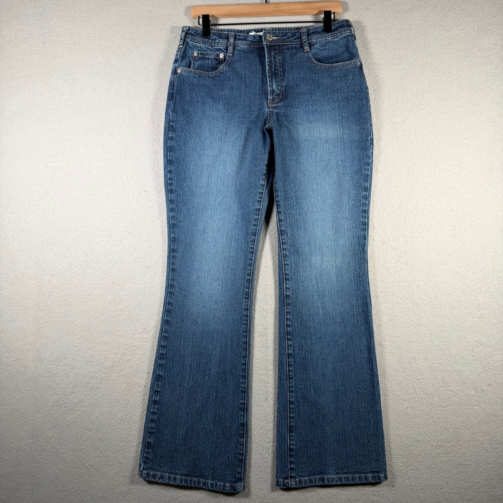 Express Precision Fit Blue Stretch Fit and Flare Jeans Womens Size 11/12 R